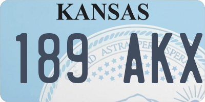 KS license plate 189AKX