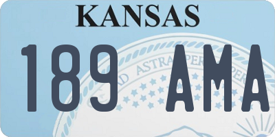 KS license plate 189AMA