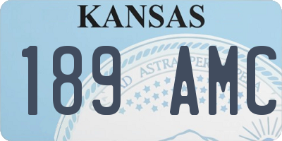 KS license plate 189AMC
