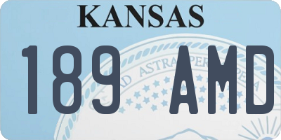 KS license plate 189AMD