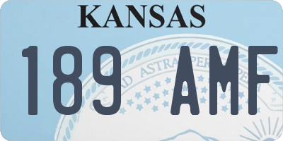 KS license plate 189AMF