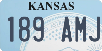 KS license plate 189AMJ