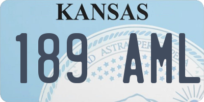 KS license plate 189AML