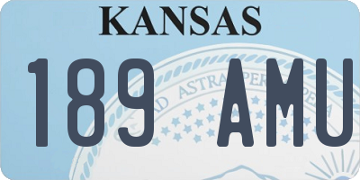 KS license plate 189AMU