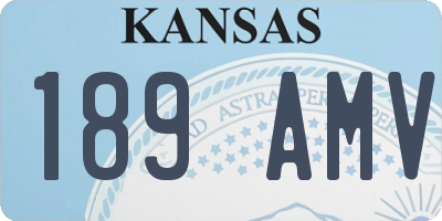 KS license plate 189AMV