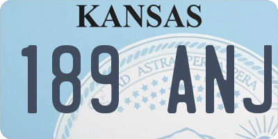 KS license plate 189ANJ
