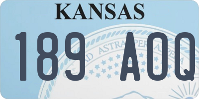 KS license plate 189AOQ
