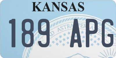 KS license plate 189APG