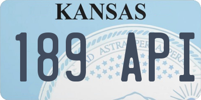 KS license plate 189API
