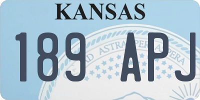 KS license plate 189APJ
