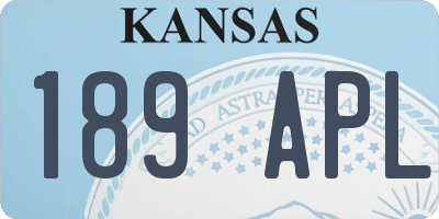 KS license plate 189APL
