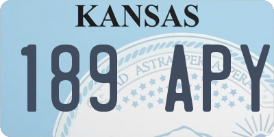 KS license plate 189APY