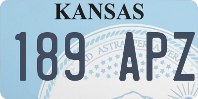 KS license plate 189APZ