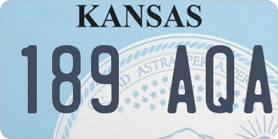 KS license plate 189AQA