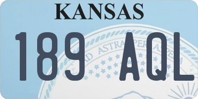 KS license plate 189AQL
