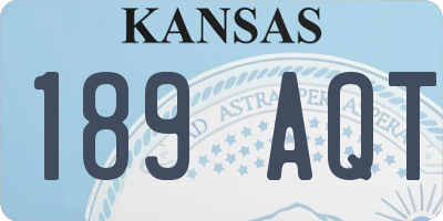 KS license plate 189AQT