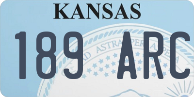 KS license plate 189ARC