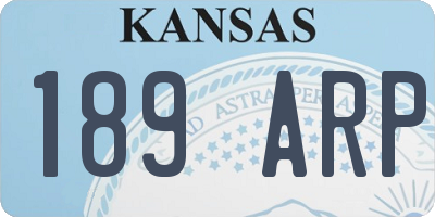 KS license plate 189ARP