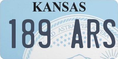 KS license plate 189ARS