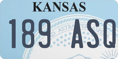 KS license plate 189ASQ