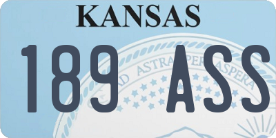 KS license plate 189ASS