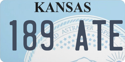 KS license plate 189ATE