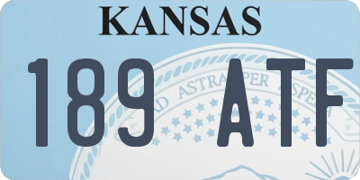KS license plate 189ATF