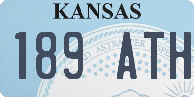 KS license plate 189ATH