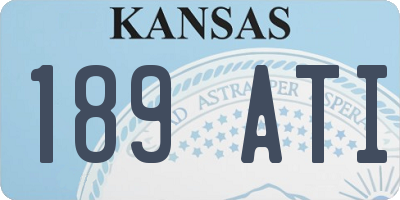 KS license plate 189ATI