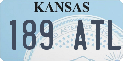 KS license plate 189ATL