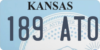 KS license plate 189ATO