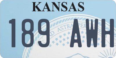 KS license plate 189AWH