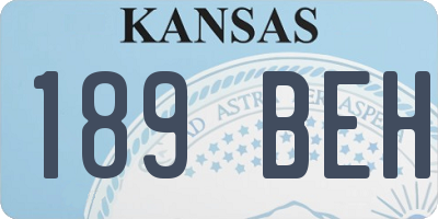 KS license plate 189BEH