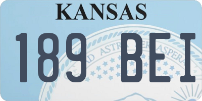 KS license plate 189BEI