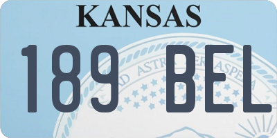 KS license plate 189BEL