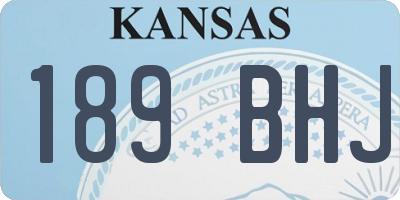 KS license plate 189BHJ