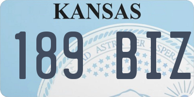 KS license plate 189BIZ