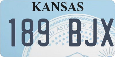 KS license plate 189BJX
