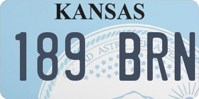KS license plate 189BRN