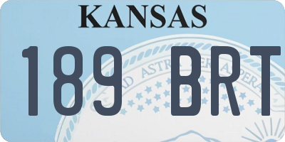KS license plate 189BRT