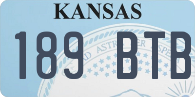 KS license plate 189BTB