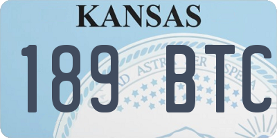 KS license plate 189BTC