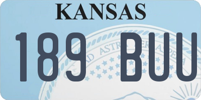 KS license plate 189BUU