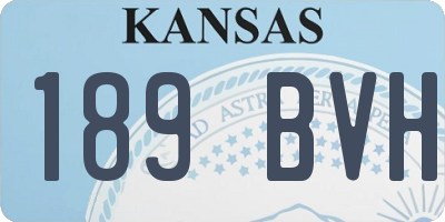 KS license plate 189BVH