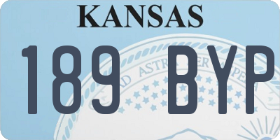 KS license plate 189BYP