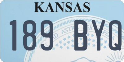 KS license plate 189BYQ