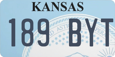KS license plate 189BYT