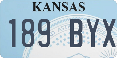 KS license plate 189BYX