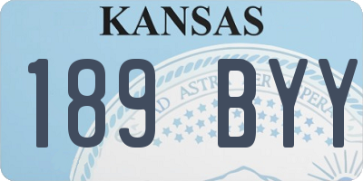 KS license plate 189BYY