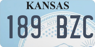 KS license plate 189BZC